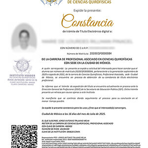 Constancia de Trámite de Título Electrónico